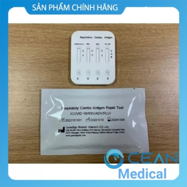Bộ kit test nhanh 5 trong 1 GeneSign Respiratory Combo Antigen Rapid Test (CO.VID-19/RSV/ADV/FLU)