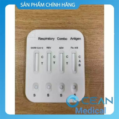 Bộ kit test nhanh 5 trong 1 GeneSign Respiratory Combo Antigen Rapid Test (CO.VID-19/RSV/ADV/FLU)