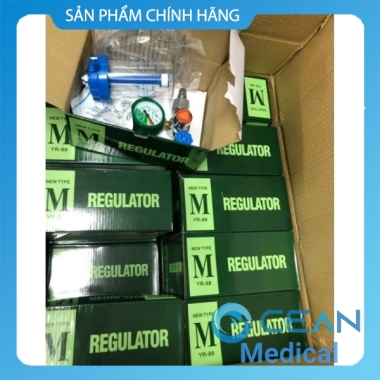 Đồng hồ oxy y tế 3 màu kèm dây thở full hộp