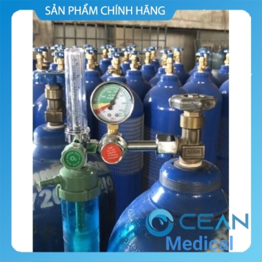 Đồng hồ oxy y tế 3 màu kèm dây thở full hộp