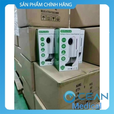 máy đo thân nhiệt độ kèm rửa tay khử khuẩn tự động k9 pro Dual kèm chân