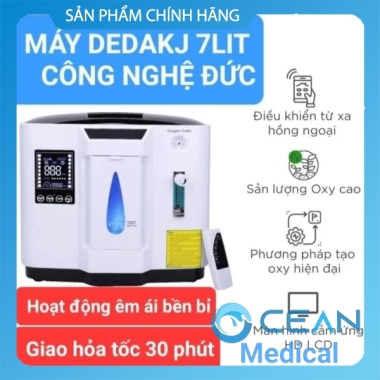 Máy tạo oxy y tế gia đình DEDAKJ - DE - 1A 7lit công nghệ Đức BH 6 tháng