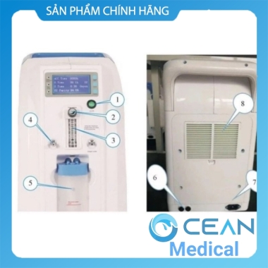 Máy Tạo oxy yangxin RK-05A 5lit công nghệ Mỹ máy kèm xông khí dung