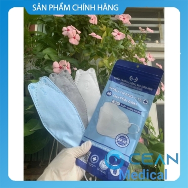 Thùng Khẩu trang 4D kf94 QA cao cấp không xù lông có 2 màu xanh và trắng ( thùng 300 cái)