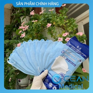 Thùng Khẩu trang 4D kf94 QA cao cấp không xù lông có 2 màu xanh và trắng ( thùng 300 cái)